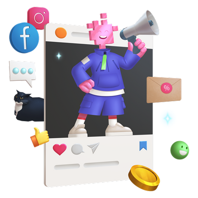 Social Media Marketing Illustration